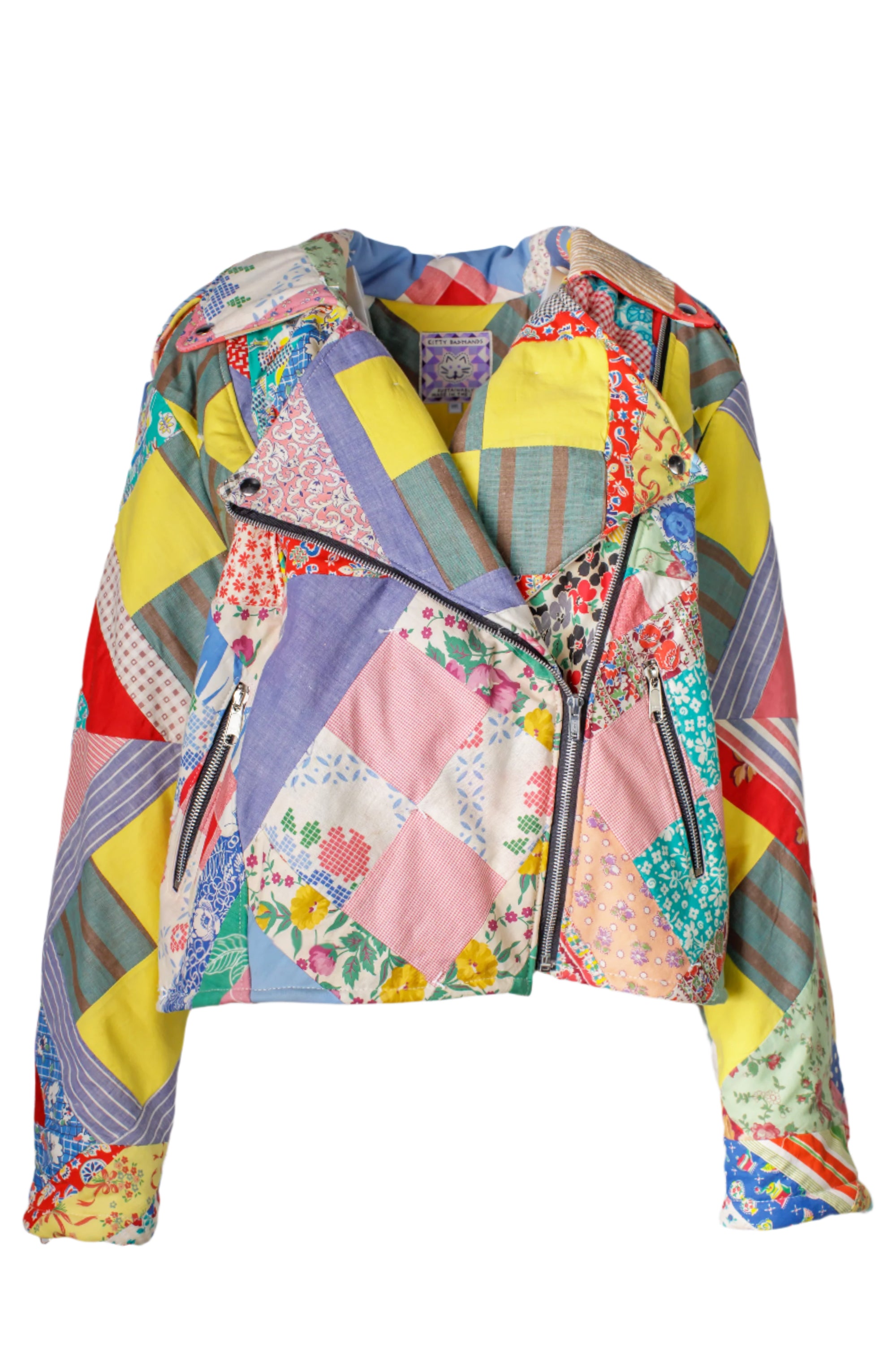 Crazy Quilt Cropped Adeline Biker Jacket (2XL) – Kitty Badhands