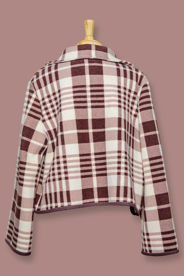 
                  
                    Brown Wool Cropped Coat (Large)
                  
                