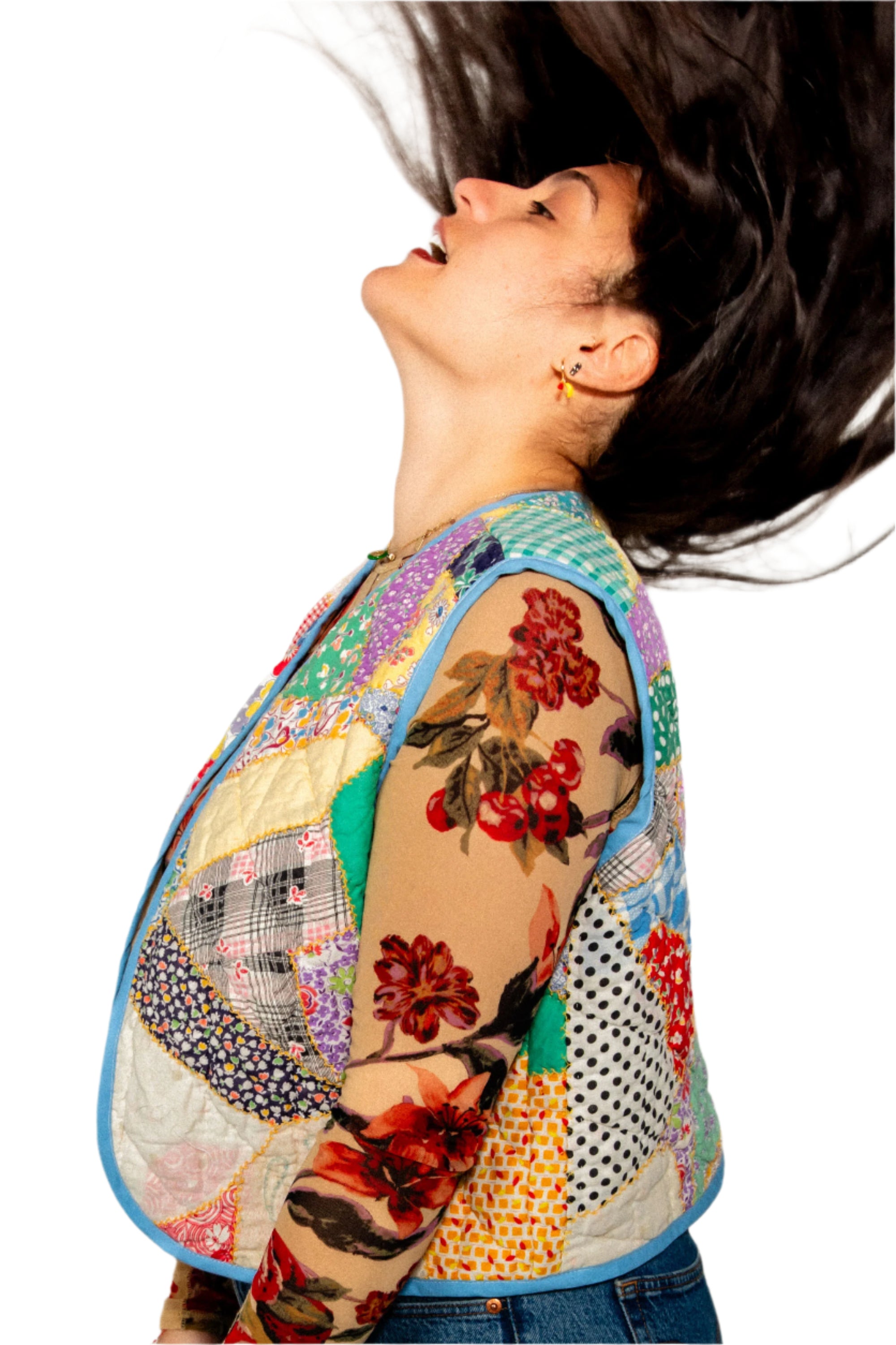 Crazy Feedsack Bloom Vest (Large) – Kitty Badhands Crazy Feedsack Bloom Vest (Large) – Kitty Badhands