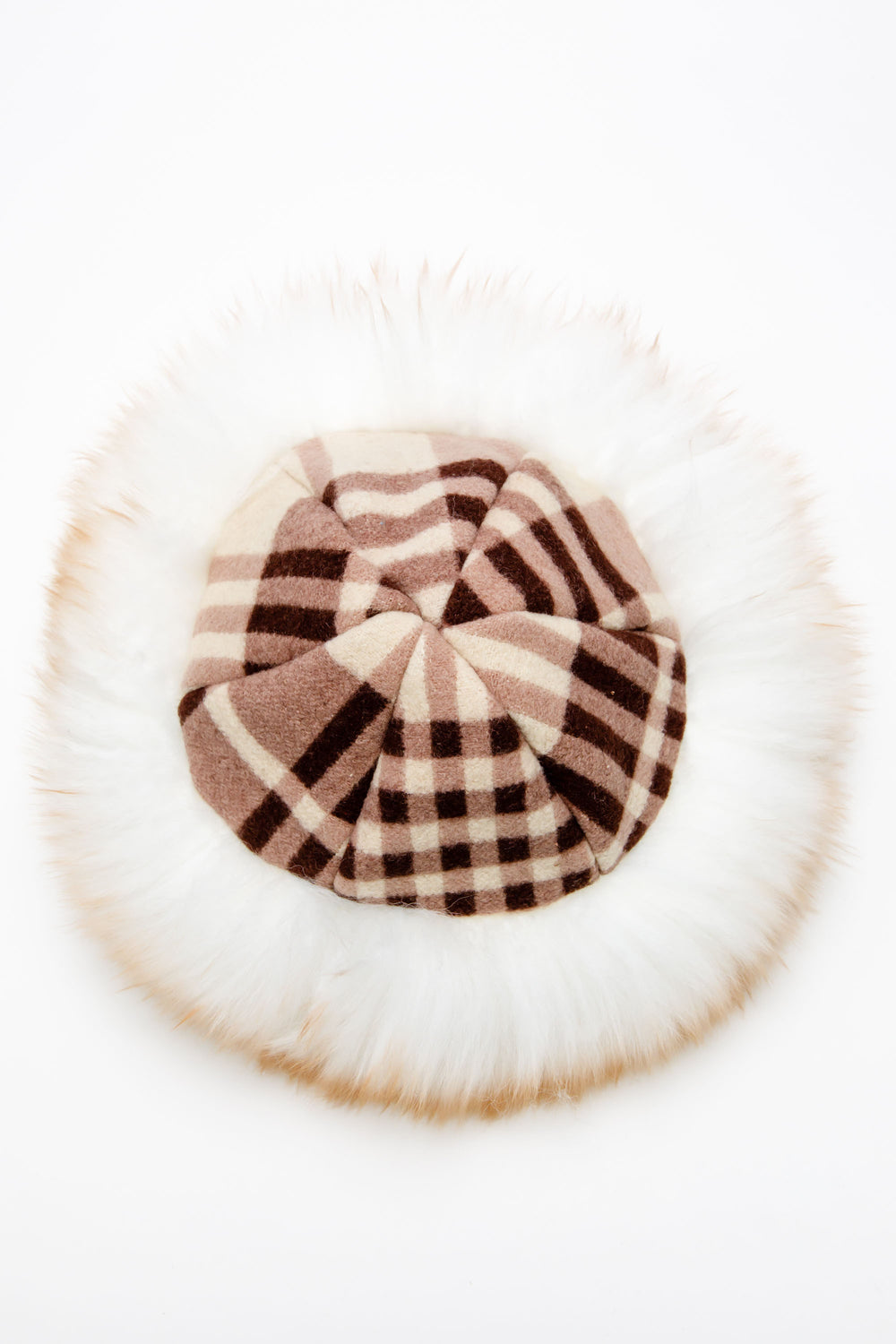 Brown Wool Shearling Hat