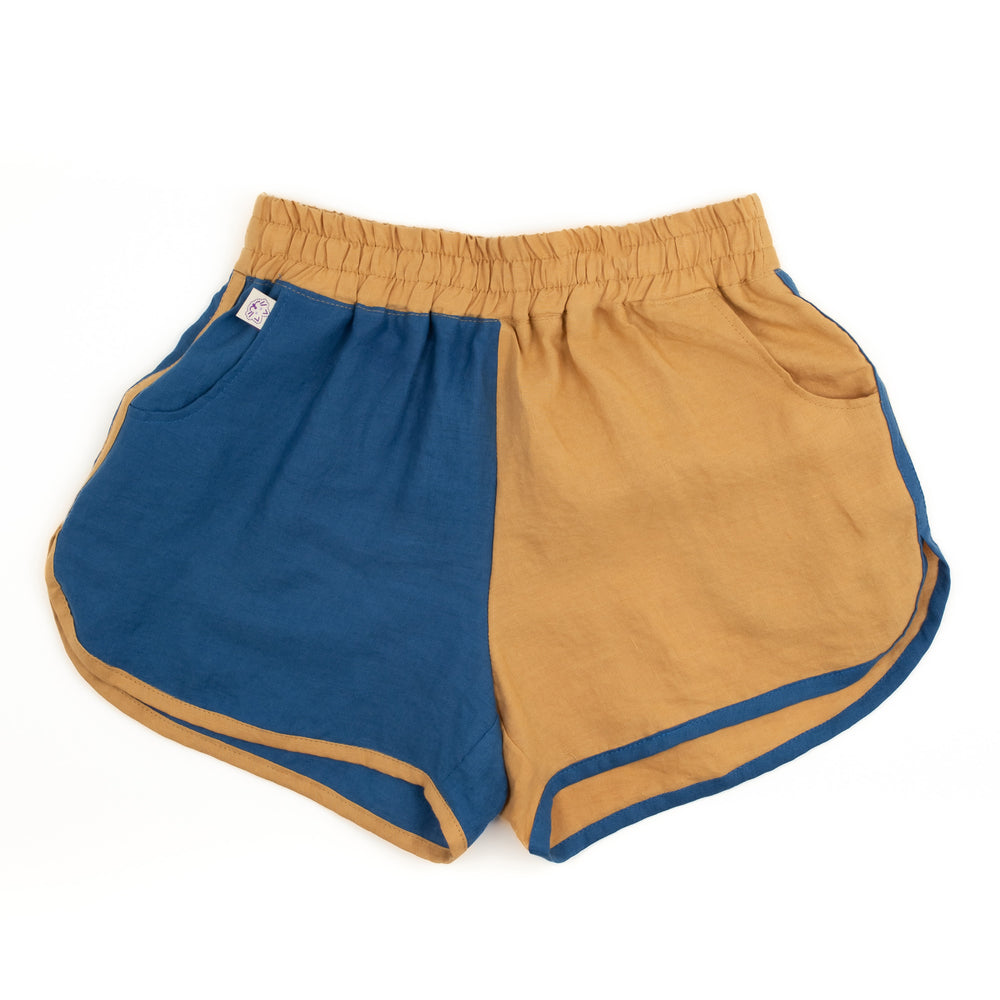
                  
                    Color Block Ath-Linen Shorts
                  
                