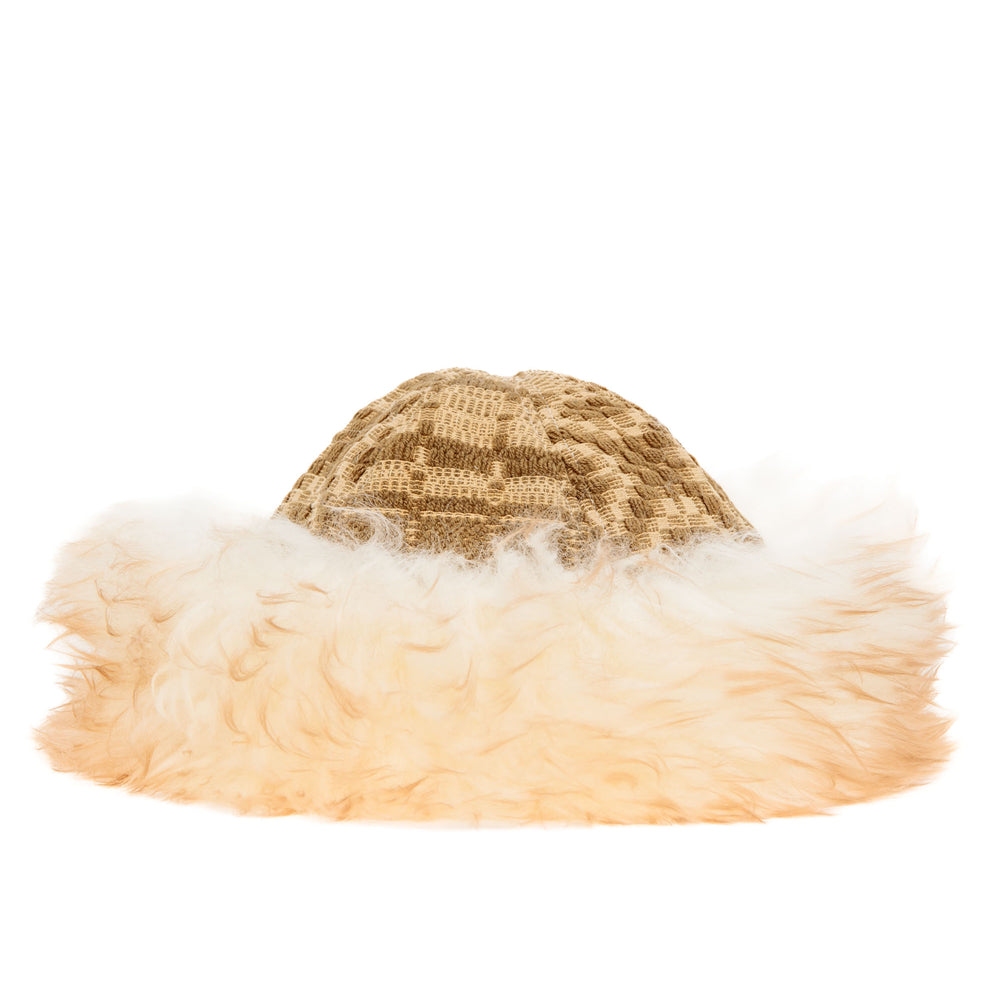 
                  
                    Tan Coverlet Shearling Hat
                  
                