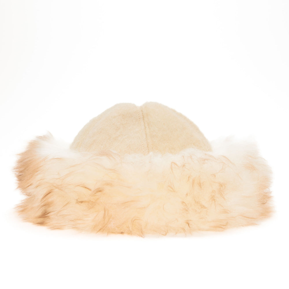 
                  
                    Cream Wool Shearling Hat
                  
                