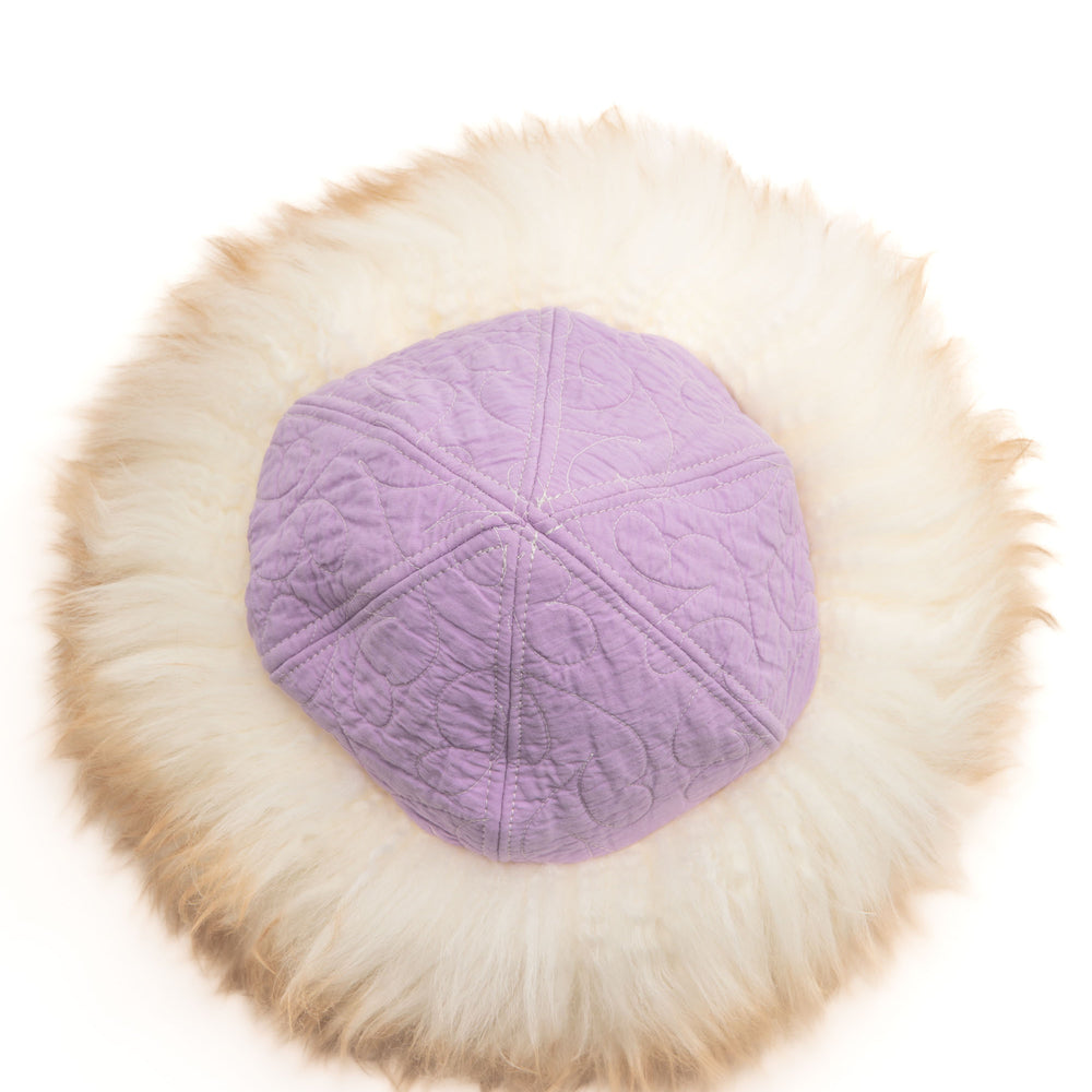 
                  
                    Purple Quilt Shearling Hat
                  
                